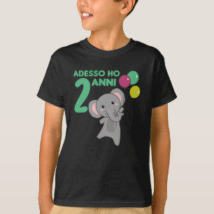 Kids 2. Birthday Elephant 2 Years Old T-Shirt