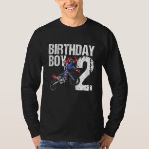 Kids 2 Year Old Dirt Bike Birthday Party Motocross T-Shirt