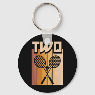Kids 2 Year Old Dminton Birthday Boy 2nd Birthday Keychain