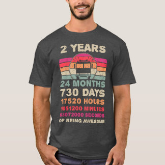 Kids 2 Year Old Fire Truck Birthday Second 2nd Bir T-Shirt