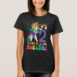 Kids 2 Years Old 2nd Birthday Girl Princess Unico T-Shirt
