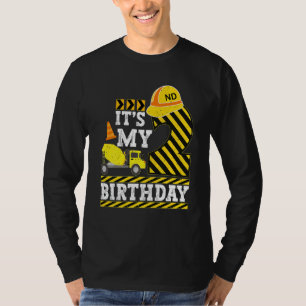 Kids 2 Years Old Boy It's My 2nd Birthday Construc T-Shirt