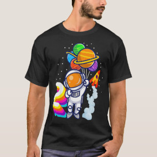 Kids 2nd Birthday Boy Astronaut 2 Years Space Trav T-Shirt