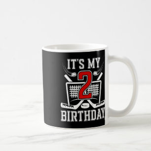 Kids 2nd Birthday Ice Hockey Boy 2 Year Old Ice Ho Coffee Mug