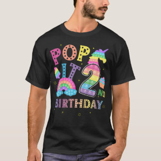 Kids 2nd birthday pop 2 year popping party for gir T-Shirt