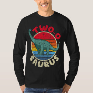 Kids 2nd Birthday Two O Saurus I Brachiosaurus I F T-Shirt