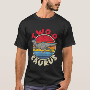 Kids 2Nd Birthday Two O Saurus I Velociraptor I Fa T-Shirt