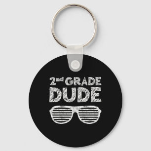 Kids 2nd Grade Dude  Second Grade Back To School   Keychain