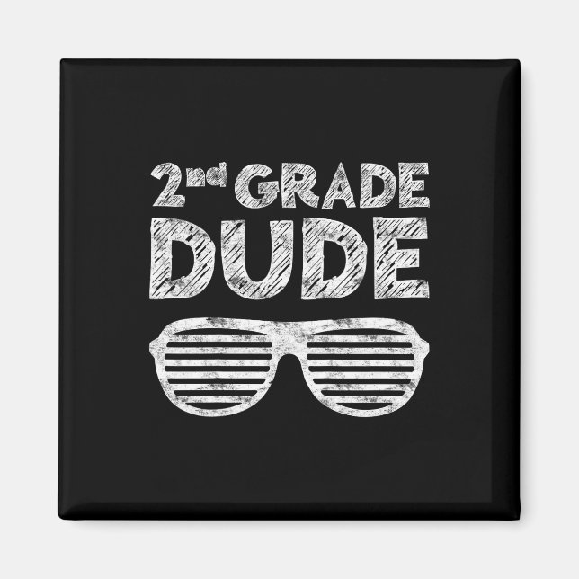 Kids 2nd Grade Dude  Second Grade Back To School   Magnet (Front)