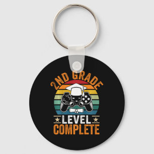 Kids 2nd Grade Level Complete Cute Gamer Class Of Keychain