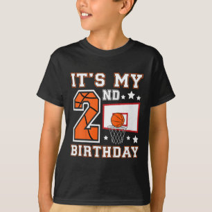 Kids 2nd Sketll Birthday 2 Year Old Sketll Player  T-Shirt