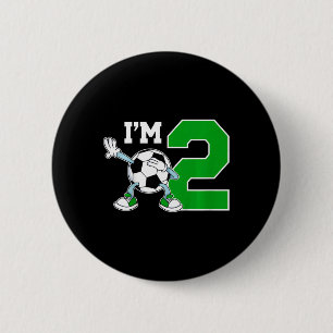 Kids 2nd Soccer Birthday Party Two Year Old Soccer 2 Inch Round Button