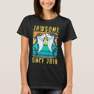 Kids 2th Birthday Shark 2 Year Old Jawsome Since 2 T-Shirt