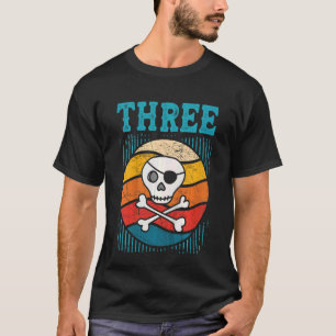 Kids 3 Year Old 3rd Birthday Pirate Party Boys Gir T-Shirt