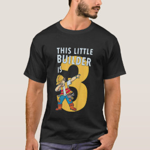 Kids 3 Year Old Builder Boy Construction 3rd Birth T-Shirt