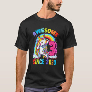 Kids 3 Year Old  Girls Teens Dabbing Unicorn 3rd B T-Shirt