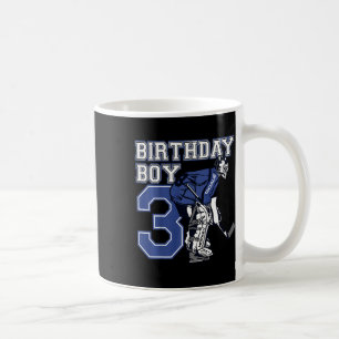 Kids 3 Year Old Ice Hockey Goalie Themed Birthday Coffee Mug