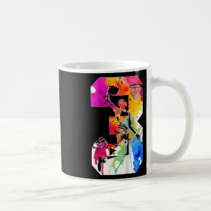 Kids 3 Years Number 3 Sketll 3rd Birthday  Coffee Mug