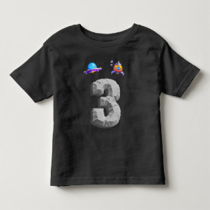 Kids 3 Years Old Birthday Boy Astronaut Gifts Spac Toddler T-shirt