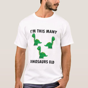 Kids 3 Years Old Boy Dinosaurs Lover 3Rd Birthday T-Shirt