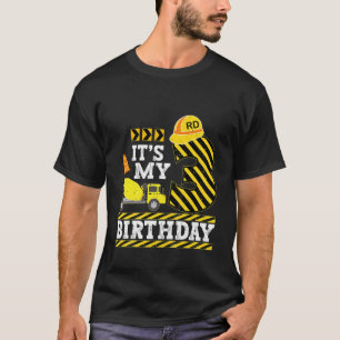Kids 3 Years Old Boy It's My 3Rd Birthday Construc T-Shirt