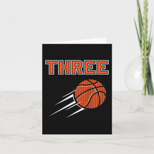 Kids 3rd Birthday Basketball Party Jersey 3 Years  Card