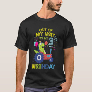 Kids 3rd Birthday Boy 3 Year Old Farm Truck Tracto T-Shirt