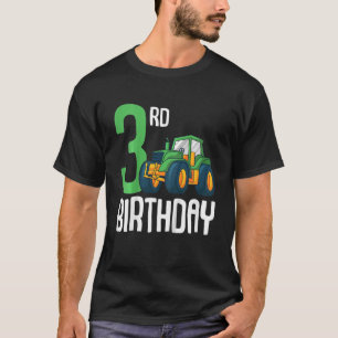 Kids 3rd Birthday Boy 3 Year Old Farm Truck Tracto T-Shirt