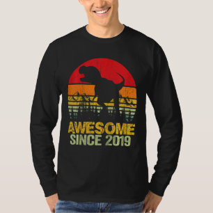 Kids 3rd Birthday Boy Dinosaur Rex 3 Year Old Kids T-Shirt