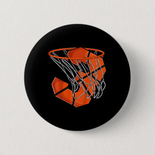 Kids 3rd Birthday Bysketbyll Kids 2 Inch Round Button