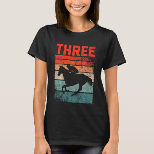Kids 3rd Birthday Horse Rider Fan 3 Years old Girl T-Shirt