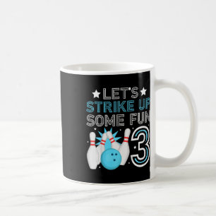 Kids 3rd Birthday Party Bowling Boy 3 Year Old Bow Coffee Mug