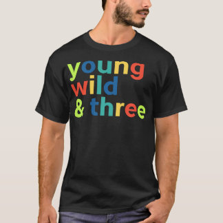 Kids 3Rd Birthday Shirt Boy - Funny Young Wild  Th