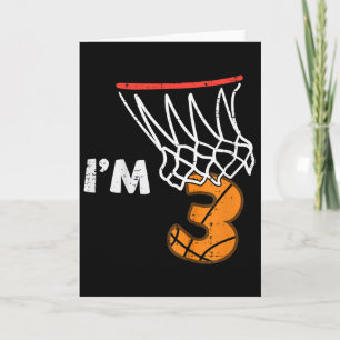 Kids 3rd Birthday Sketll Im 3 Three Year Old Bday  Card