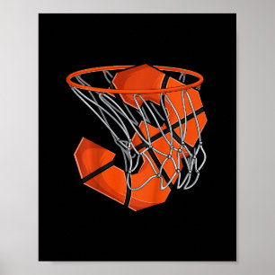 Kids 3rd Birthday Sketll Shirt Kids Poster