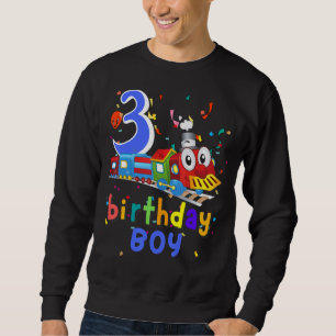 Kids 3rd Birthday Train Boys Girls 3 Years Old I'm Sweatshirt