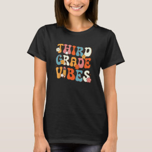 Kids 3rd Grade Vibes Back To School Retro Third Gr T-Shirt