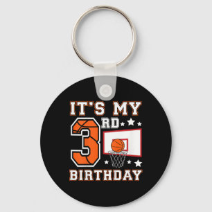 Kids 3rd Sketll Birthday 3 Year Old Sketll Player Keychain