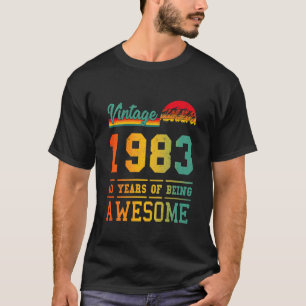 Kids 40th Birthday Gift Vintage 1983 40 Years Of T-Shirt