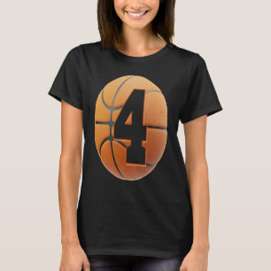 kids 4 year Old Birthday Boys basketball 4th birth T-Shirt