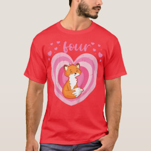 Kids 4 Year Old Cute Fo Birthday Girl 4th Bday517 T-Shirt