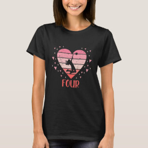 Kids 4 Year Old Cute Volleyball Birthday Girl 4th T-Shirt