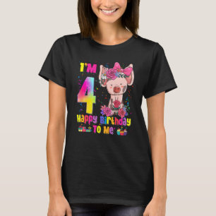Kids 4 Year Old Girl Awesome Princess Cute Pig 4t T-Shirt