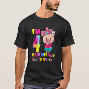 Kids 4 Year Old Girl Awesome Princess Cute Pig 4t T-Shirt