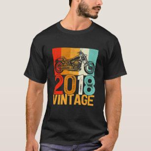 Kids 4 Years Old Retro Motorcycle Vintage 2018 4Th T-Shirt