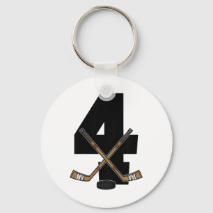 Kids 4th Birthday Ice Hockey Kids Toddler Boys Ice Keychain