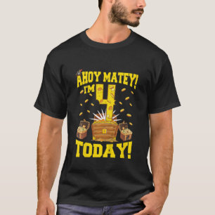 Kids 4th Birthday Pirate for a 4 years old birthda T-Shirt
