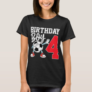 Kids 4th Birthday Shirt Boy Soccer Kids Footll Fou