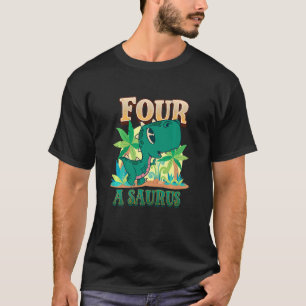Kids 4th Brithday Four Year Old Dinosaur Rex 4 Yea T-Shirt