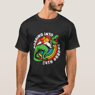 Kids 4Th Grade Dinosaur Roaring T Rex Back To Scho T-Shirt